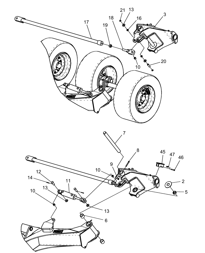 Схема запчастей Case IH 1260 - (41.200.03[02]) - STEERING - AXLE FRAME, CARRIER 22" (41) - STEERING