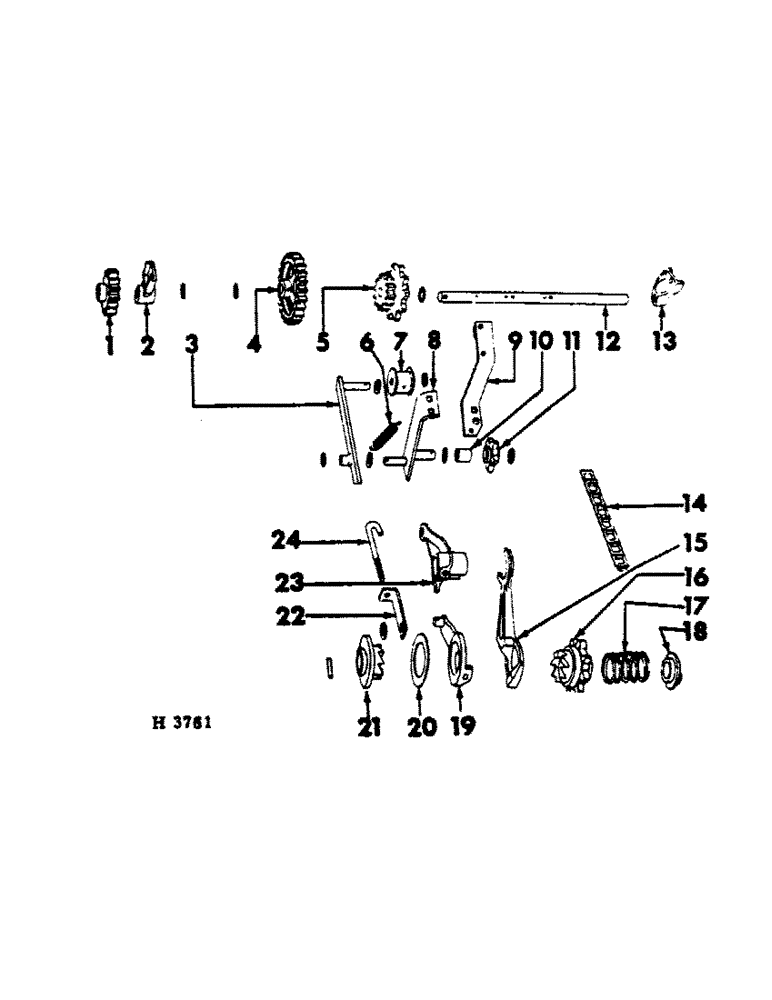 Схема запчастей Case IH 100 - (B-21) - FERTILIZER DRIVE PARTS 