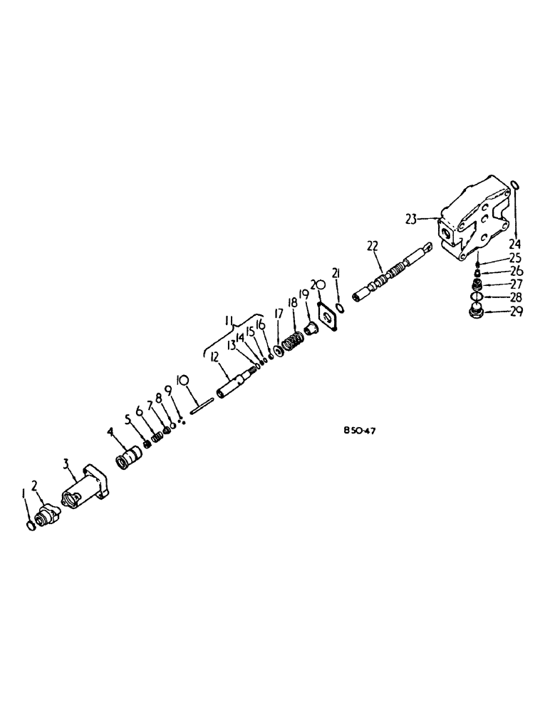 Схема запчастей Case IH 584 - (10-22) - SINGLE AUXILIARY HYDRAULIC VALVE (07) - HYDRAULICS