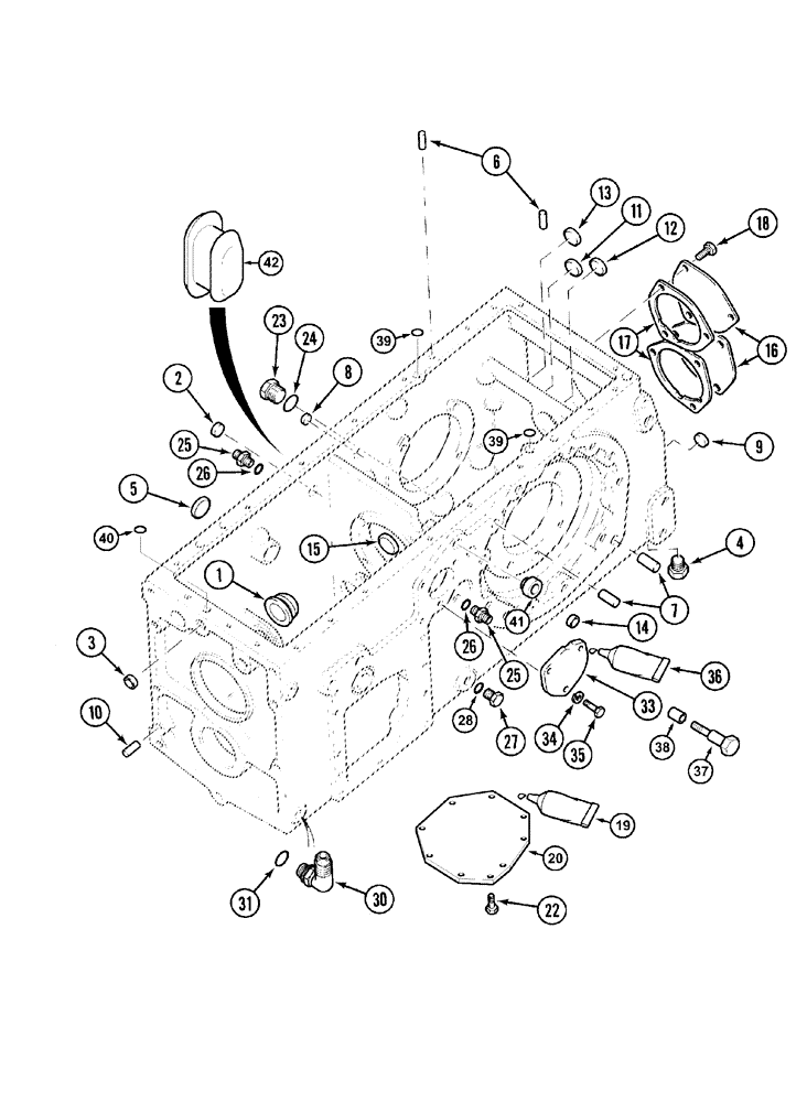 Схема запчастей Case IH C60 - (06-12) - REAR FRAME, WITHOUT INDEPENDENT POWER TAKE OFF (06) - POWER TRAIN