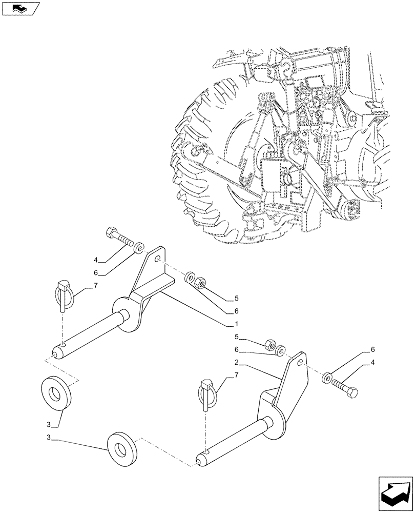 Схема запчастей Case IH PUMA 215 - (35.120.0101) - STORAGE AREA FOR LINKAGE BALLS - STORAGE AREA FOR LINK (VAR.743050 -743829) (35) - HYDRAULIC SYSTEMS