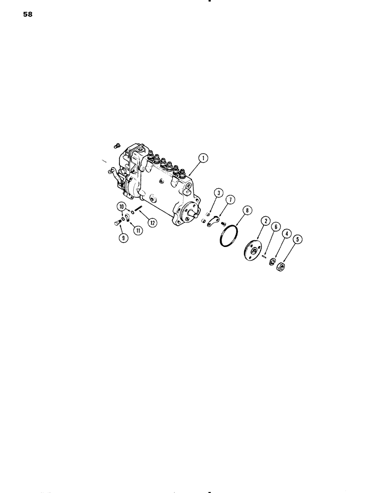 Схема запчастей Case IH 1090 - (058) - FUEL INJECTION PUMP, (451B) DIESEL ENGINE, USED PRIOR TO ENGINE SERIAL NUMBER 2323001 (03) - FUEL SYSTEM