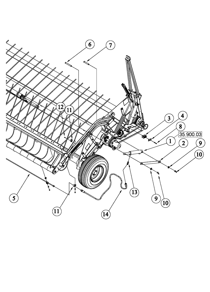 Схема запчастей Case IH 2016 - (35.900.01) - HYDRAULIC, SWATHMASTER (35) - HYDRAULIC SYSTEMS