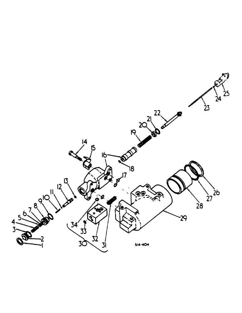 Схема запчастей Case IH 484 - (0B20-2) - DRAFT CONTROL CYLINDER AND VALVE (07) - HYDRAULICS