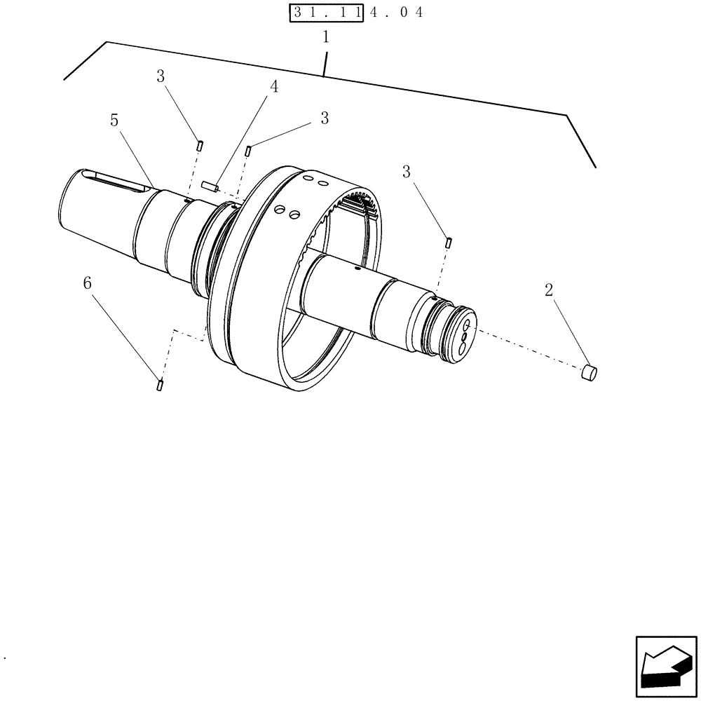 Схема запчастей Case IH 7230 - (66.260.23) - SHAFT, CLUTCH PTO (66) - THRESHING