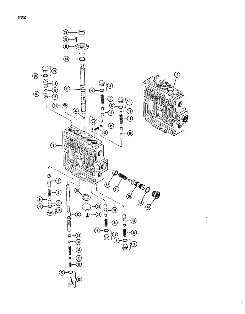 Схема запчастей Case IH 1270 - (172) - HYDRAULICS, A66707 TRANSMISSION CONTROL VALVE (08) - HYDRAULICS