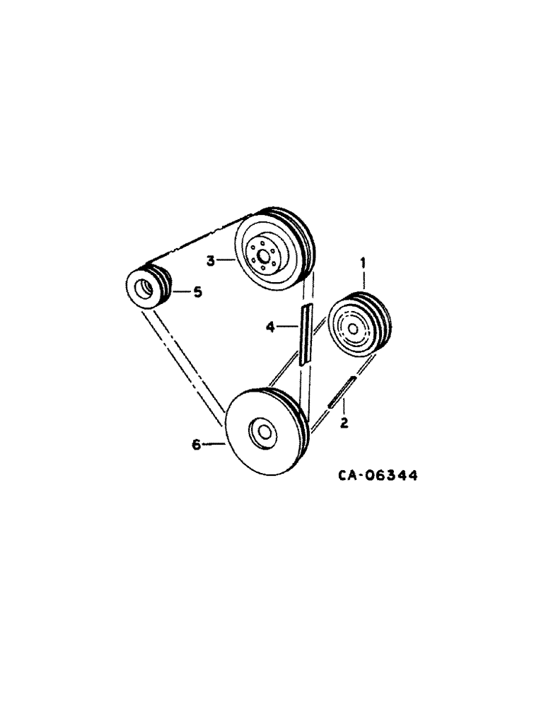 Схема запчастей Case IH 1420 - (12-10[A]) - POWER, ENGINE BELT DIAGRAM Power