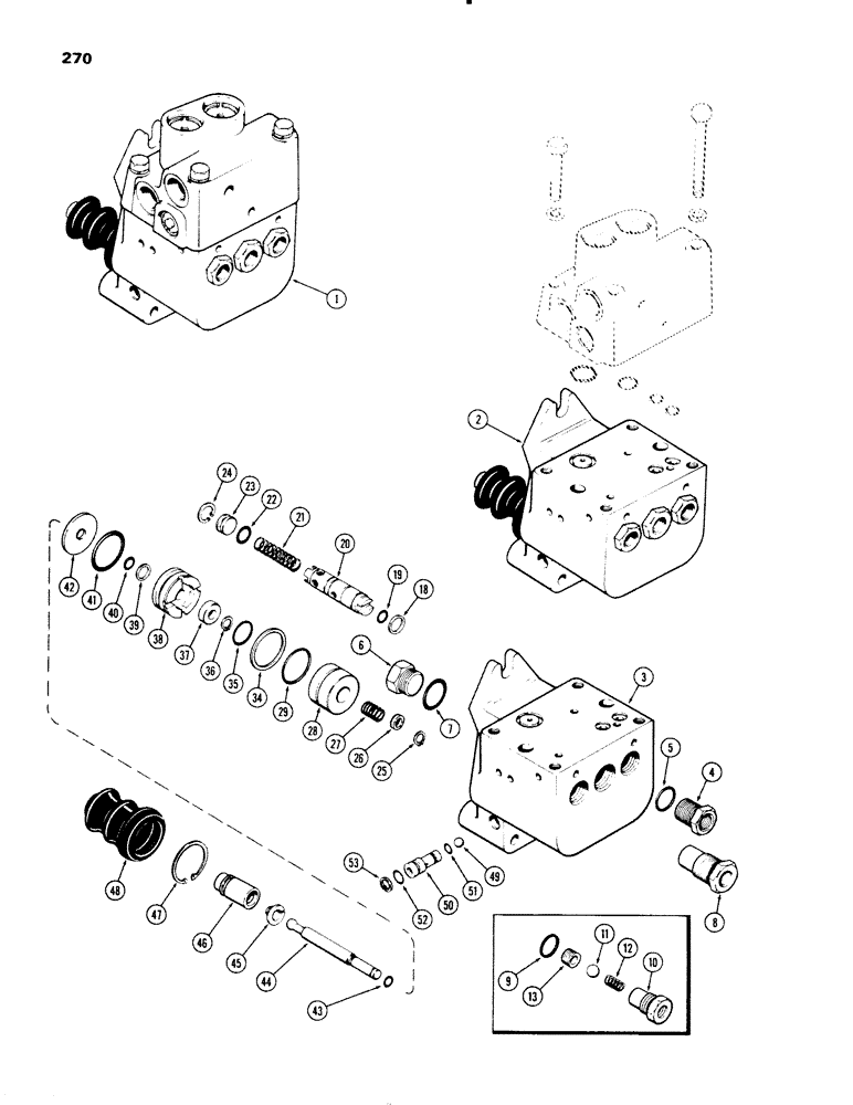 Схема запчастей Case IH 1270 - (270) - A65727 BRAKE VALVE ASSEMBLY, USE WITH DIFFERENTIAL LOCK, PART NUMBER STAMPED ON COVER (07) - BRAKES