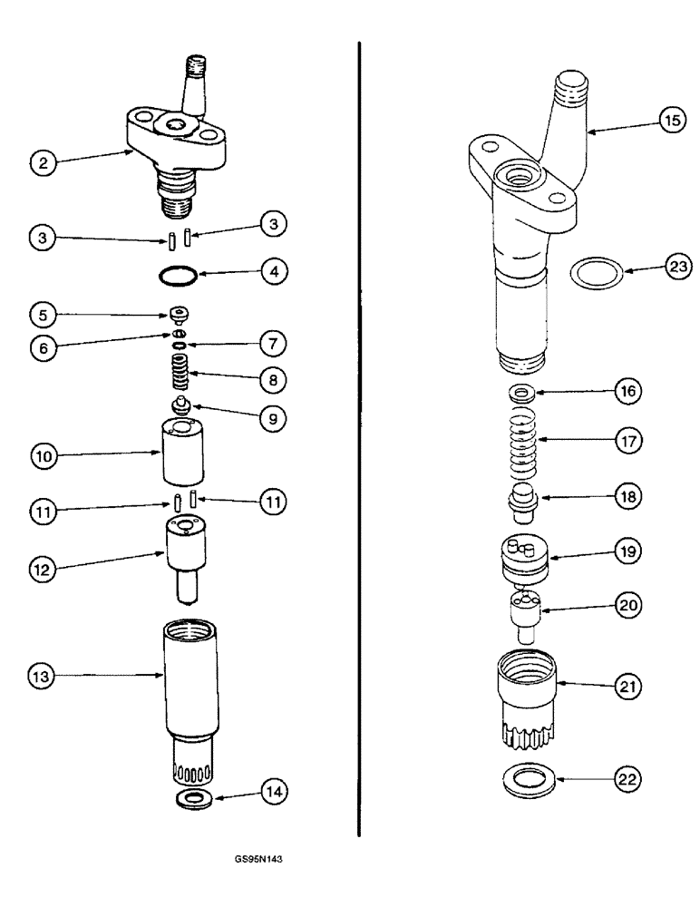 Схема запчастей Case IH DT-429 - (9-42) - INJECTION NOZZLE, ENGINE SERIAL NUMBERS PRIOR TO 10028 