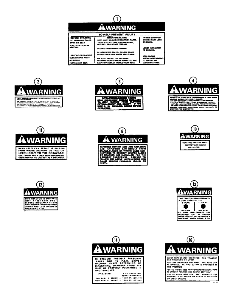 Схема запчастей Case IH 2096 - (9-396) - DECALS, SAFETY (09) - CHASSIS/ATTACHMENTS