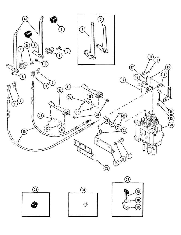 Схема запчастей Case IH 2394 - (8-026) - REMOTE HYDRAULIC CONTROLS, TWO CIRCUIT REMOTE (08) - HYDRAULICS