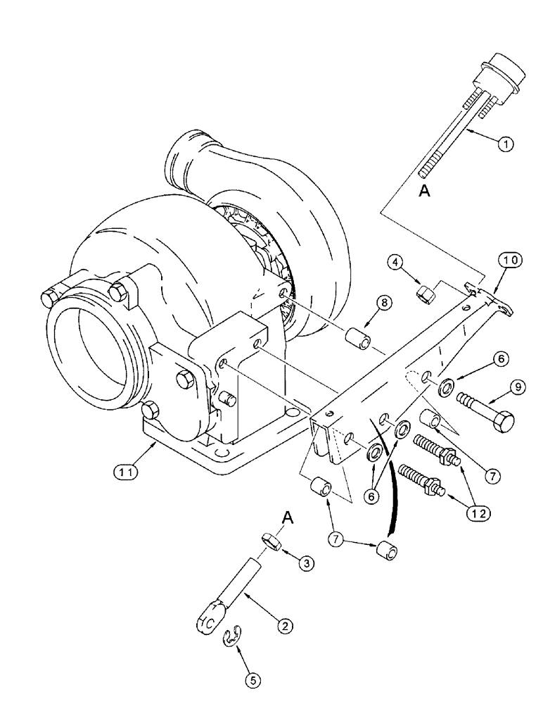 Схема запчастей Case IH 8920 - (2-030) - WASTEGATE ACTUATOR, 6T-830 EMISSIONS CERTIFIED ENGINE (02) - ENGINE