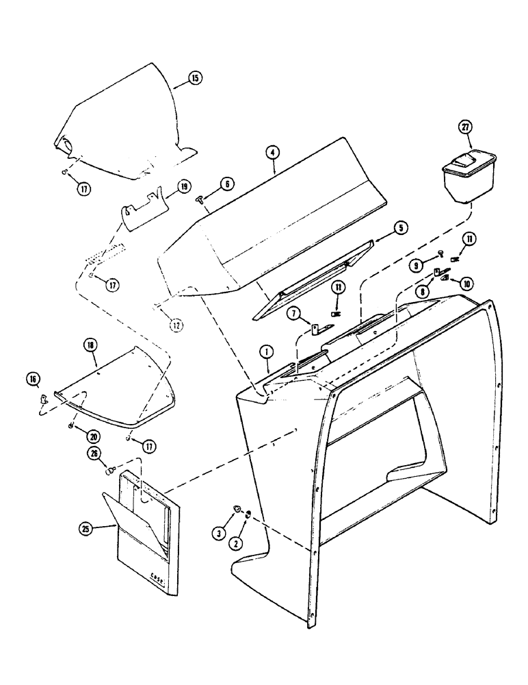 Схема запчастей Case IH 2390 - (9-332) - INSTRUMENT PANEL SHROUD (09) - CHASSIS/ATTACHMENTS