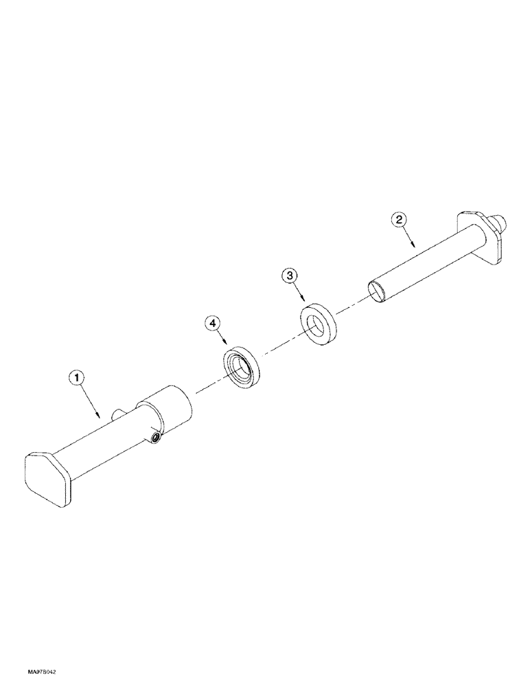 Схема запчастей Case IH 9380 QUADTRAC - (8-116) - TRACK TENSIONING CYLINDER (08) - HYDRAULICS