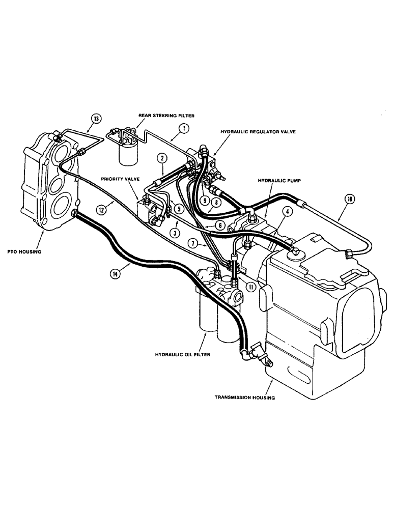 Схема запчастей Case IH 4894 - (1-11) - PICTORIAL INDEX, PTO HYDRAULICS (00) - PICTORIAL INDEX