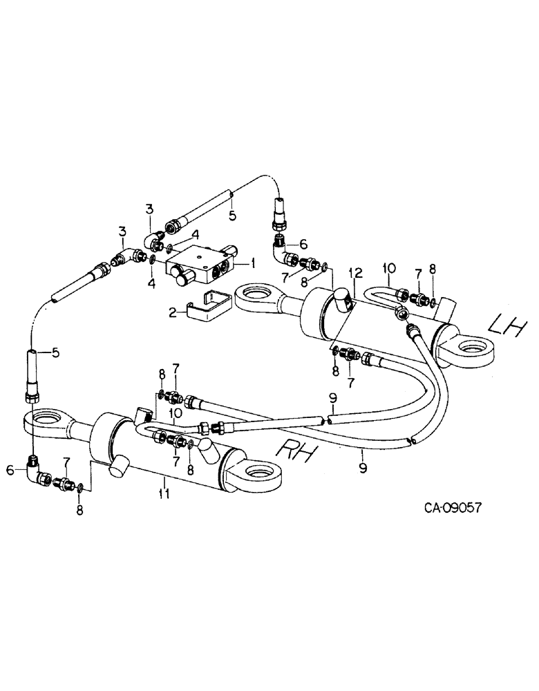 Схема запчастей Case IH 7288 - (10-37) - HYDRAULICS, POWER STEERING CONNECTIONS, STEERING CHECK VALVE TO STEERING CYLINDERS (07) - HYDRAULICS