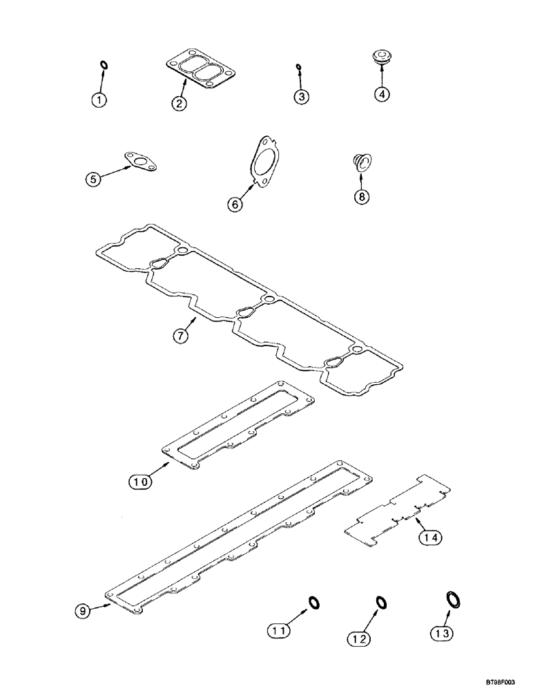 Схема запчастей Case IH MX240 - (2-146) - GASKET KIT, MX240, MX270, 6TAA-8304 EMISSIONS CERTIFIED ENGINE, VALVE GRIND (02) - ENGINE