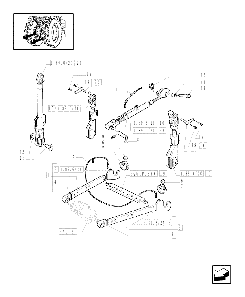 Схема запчастей Case IH MXM190 - (1.89.6/02[01]) - IMPLEMENT CARRIER (09) - IMPLEMENT LIFT