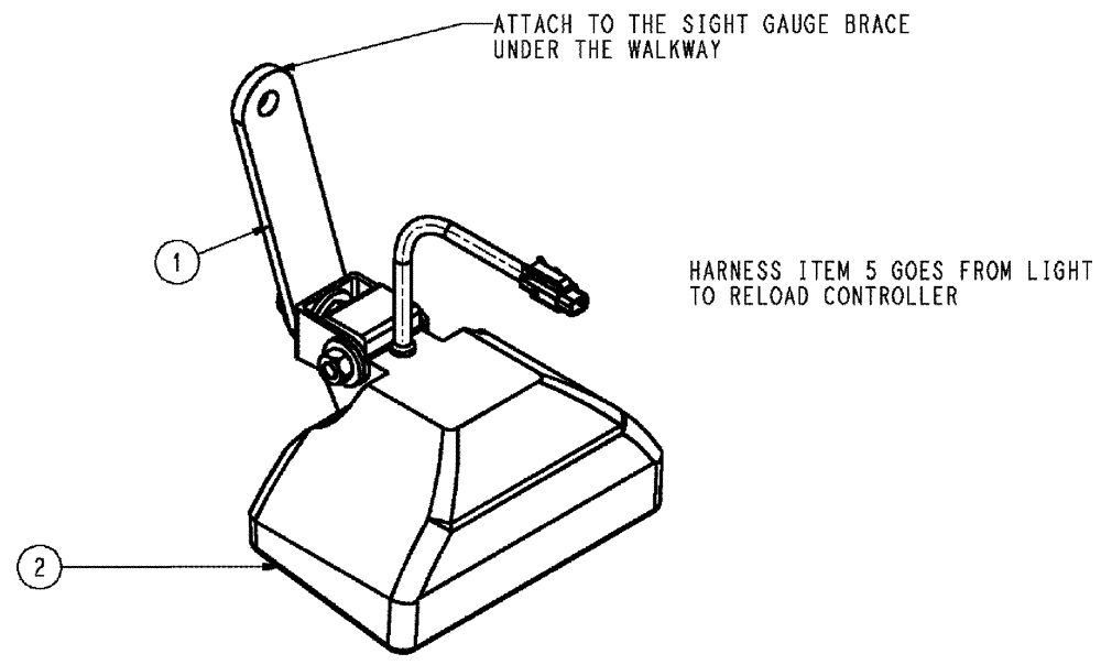 Схема запчастей Case IH 610 - (01-009) - LIGHT GROUP, RELOAD STATION (06) - ELECTRICAL