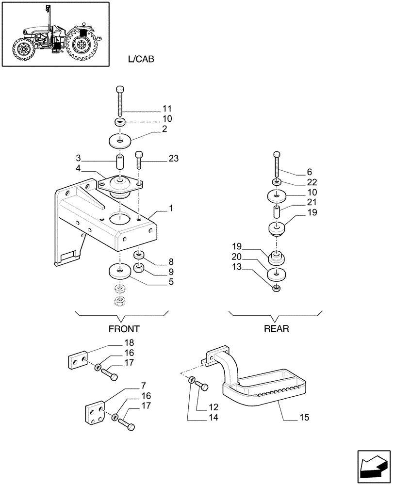 Схема запчастей Case IH JX1095C - (1.87.0/02) - (VAR.105) NOISE REDUCTION PACKAGE - GUARDS - FOOTBOARD (08) - SHEET METAL