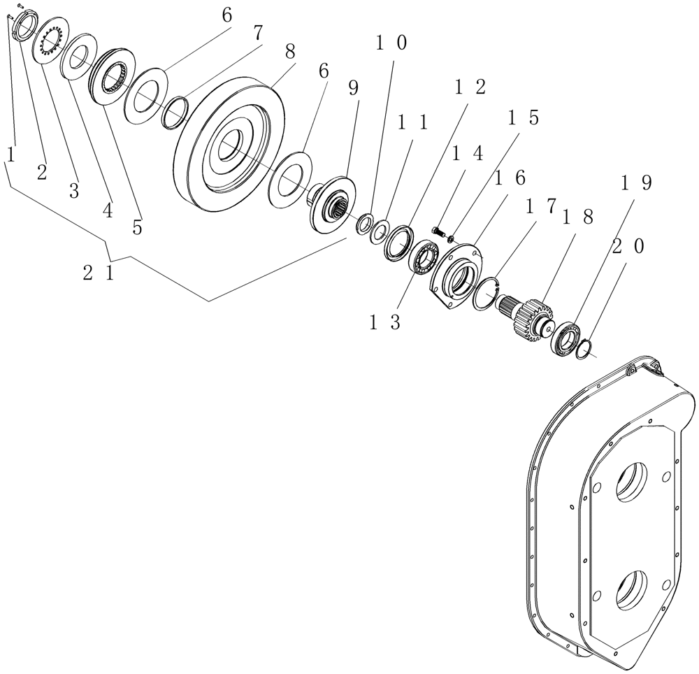 Схема запчастей Case IH 7000 - (A06.02[01]) - Chopper Flywheel and Gearbox (64) - CHOPPING