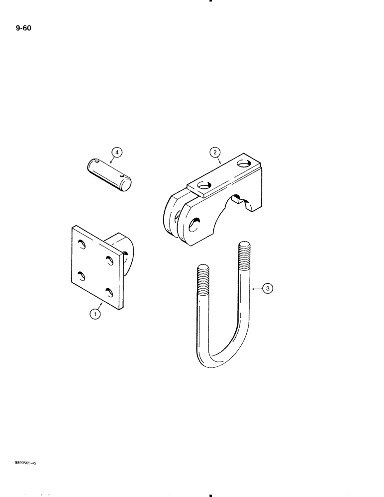 Схема запчастей Case IH 370 - (9-60) - WHEEL AXLE CLAMP ATTACHMENT MULCHER TO 3-1/2 INCH AXLE (09) - CHASSIS/ATTACHMENTS