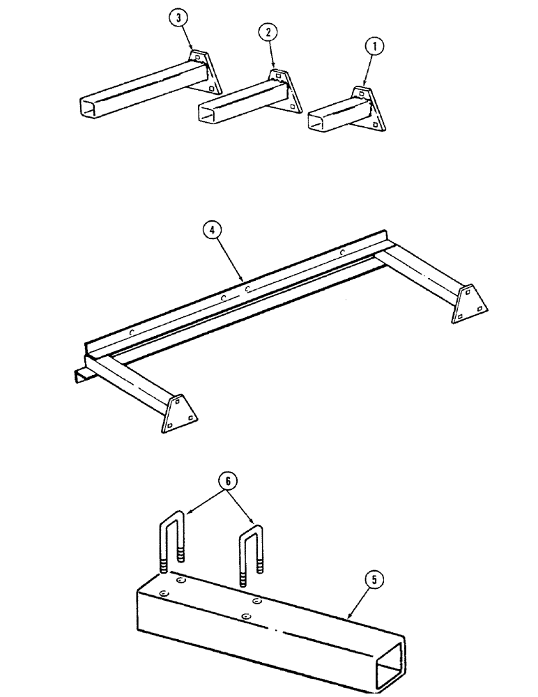 Схема запчастей Case IH 4500 - (9-004) - FRAME EXTENSIONS AND ALTERNATE SHANK MOUNTING, TUBE, DIRECT MOUNTED MODELS, FRAME STUB EXTENSIONS (09) - CHASSIS/ATTACHMENTS