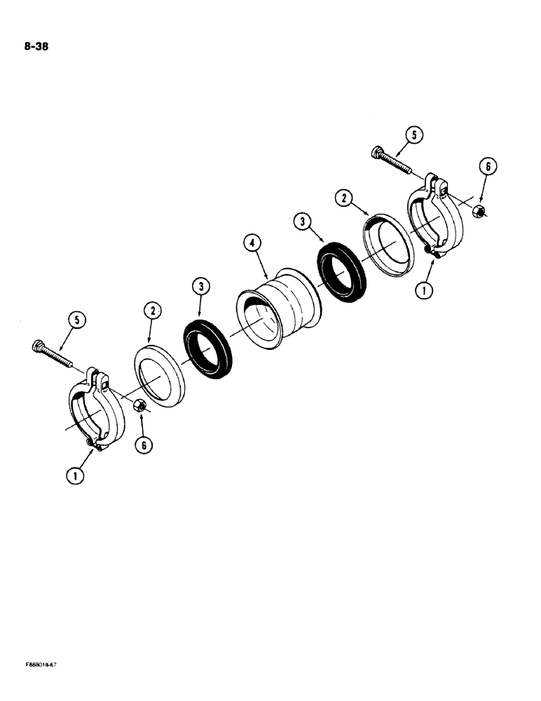 Схема запчастей Case IH 9180 - (8-38) - HYDRAULIC TUBE JOINT (08) - HYDRAULICS