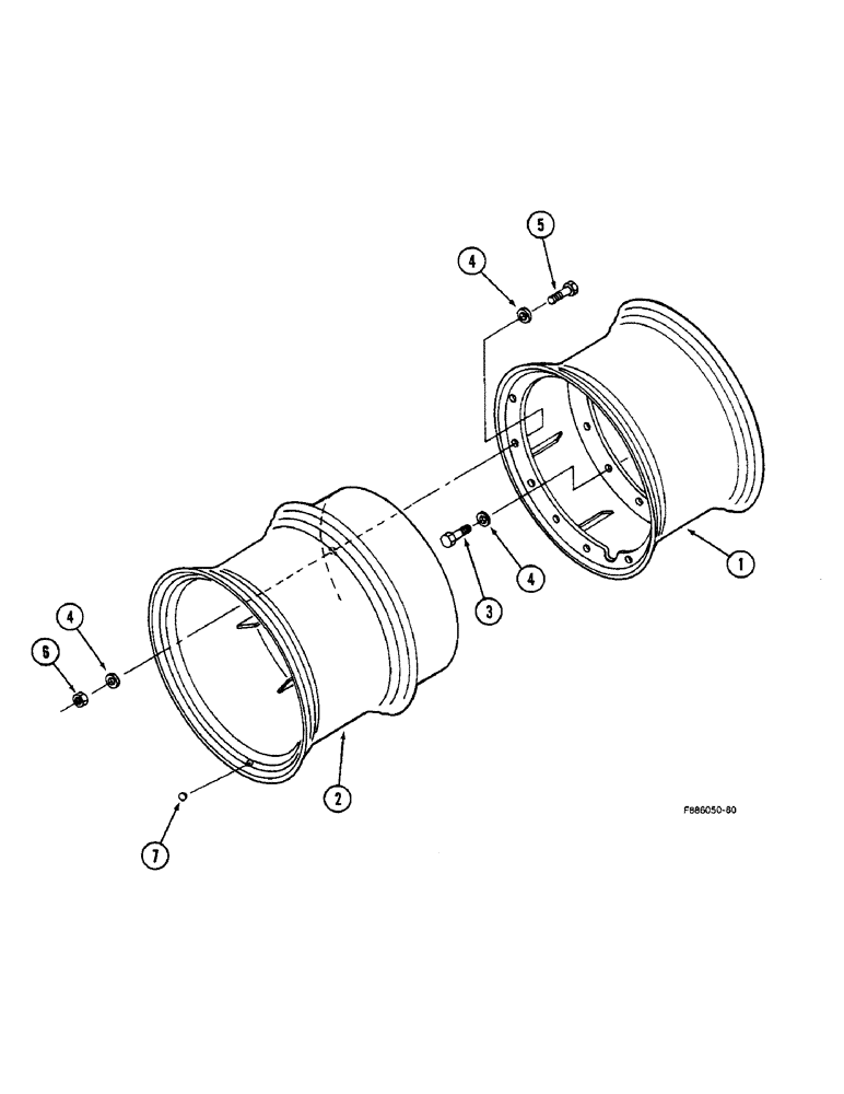 Схема запчастей Case IH STEIGER - (6-86) - WHEELS, HUB BOLTED DUALS (06) - POWER TRAIN