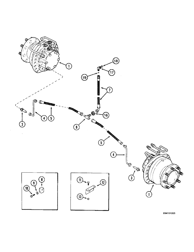 Схема запчастей Case IH 2188 - (5-22) - WHEEL MOTOR FLUSH SYSTEM, POWER GUIDE AXLE (04) - STEERING