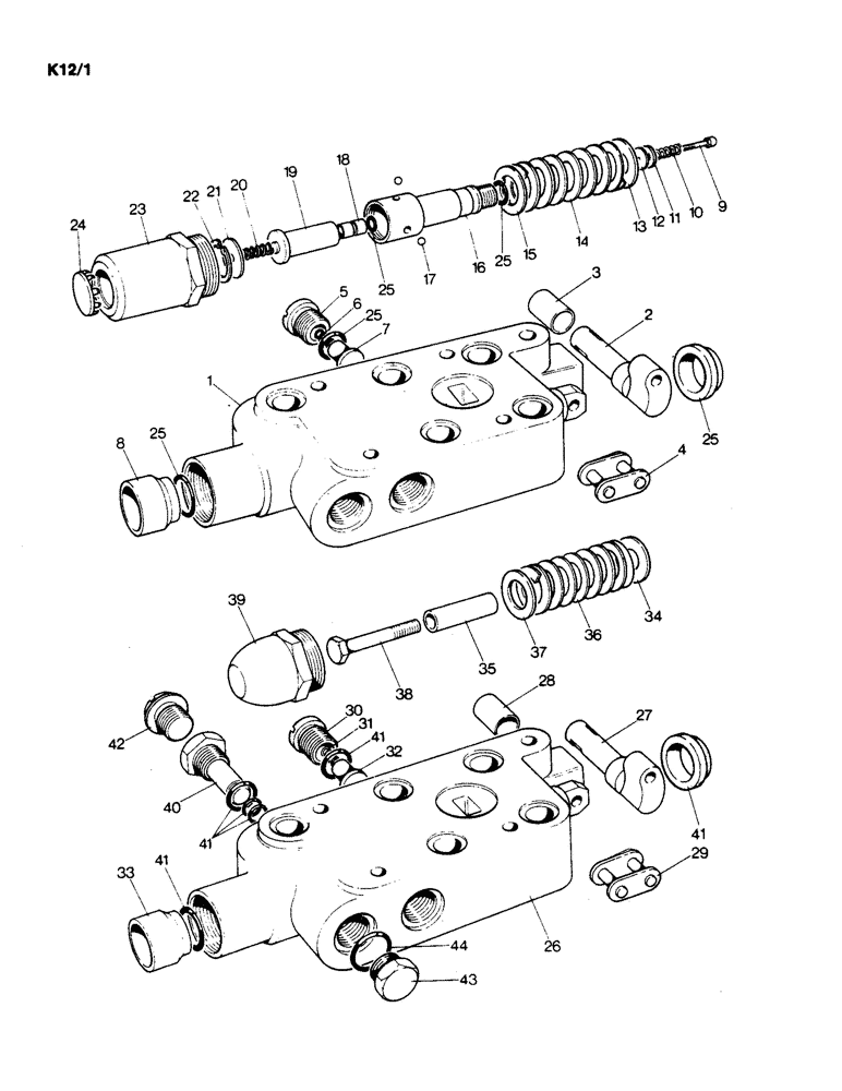 Схема запчастей Case IH 1190 - (K-12) - REMOTE VALVE ASSEMBLY (07) - HYDRAULICS