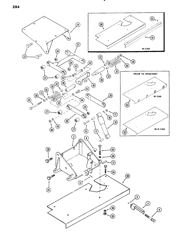 Схема запчастей Case IH 1090 - (284) - SEAT SUSPENSION (09) - CHASSIS/ATTACHMENTS