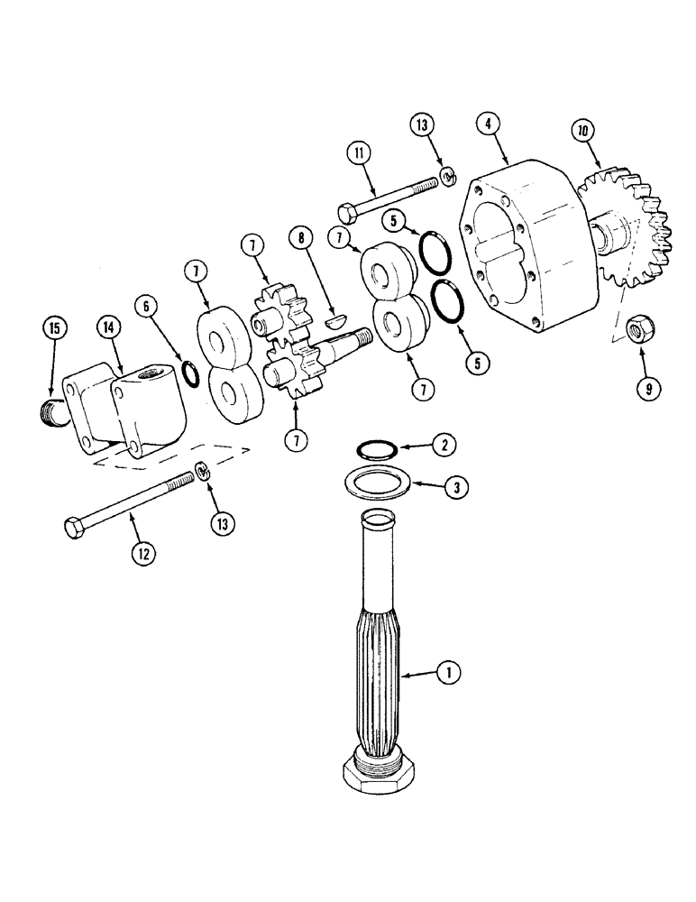 Схема запчастей Case IH 1494 - (6-210) - GEARBOX PUMP, POWER SHIFT (06) - POWER TRAIN