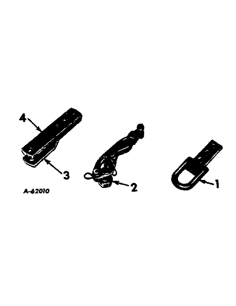 Схема запчастей Case IH VARIOUS - (B-110) - TRAILER HITCHES, EYE, BALL AND SOCKET, AND CLEVIS TYPE 