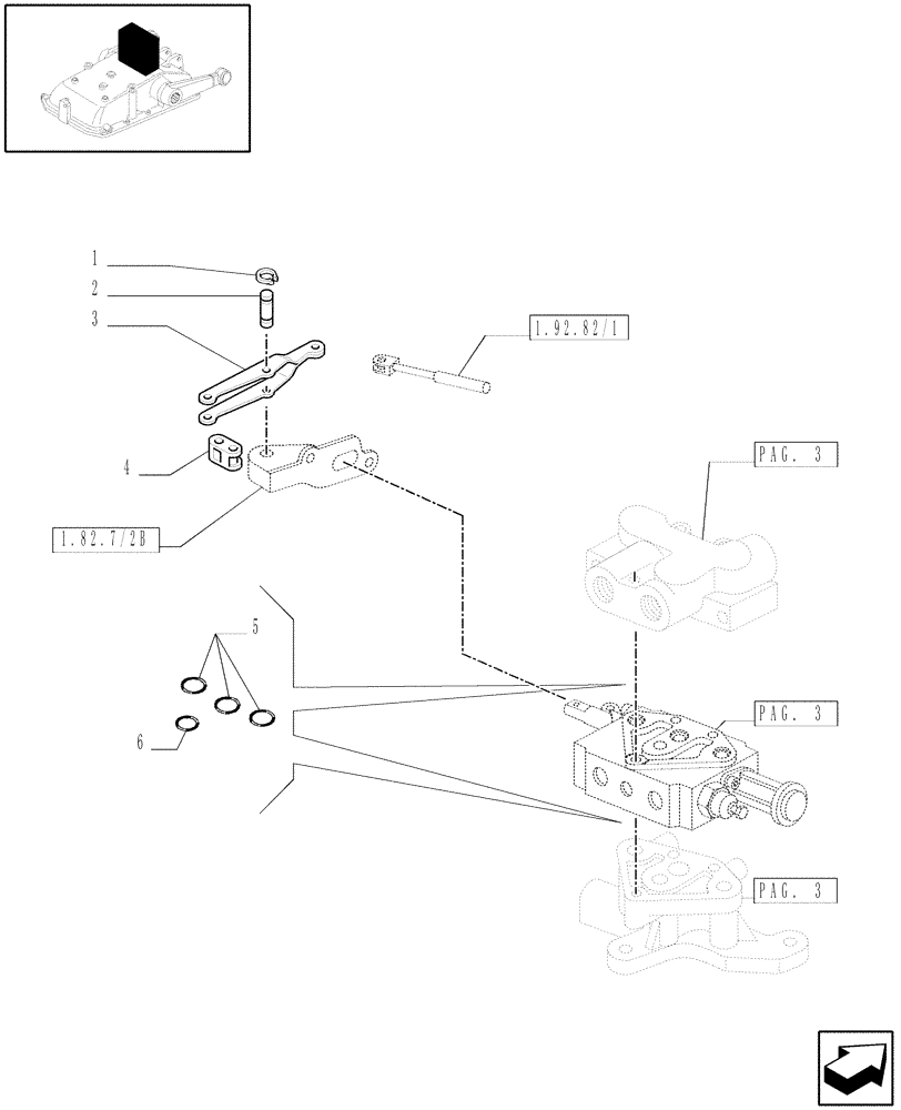 Схема запчастей Case IH JX1060C - (1.82.7/02[04]) - (VAR.025) 1 REMOTE VALVE FOR MID-MOUNT AND MDC - RINGS - D5484 (07) - HYDRAULIC SYSTEM