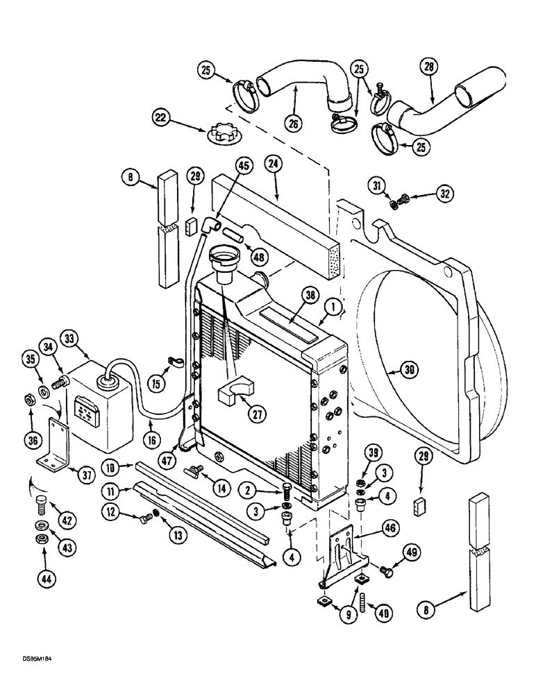 Схема запчастей Case IH 3230 - (2-006) - RADIATOR AND CONNECTIONS, JJE0910720 - (02) - ENGINE