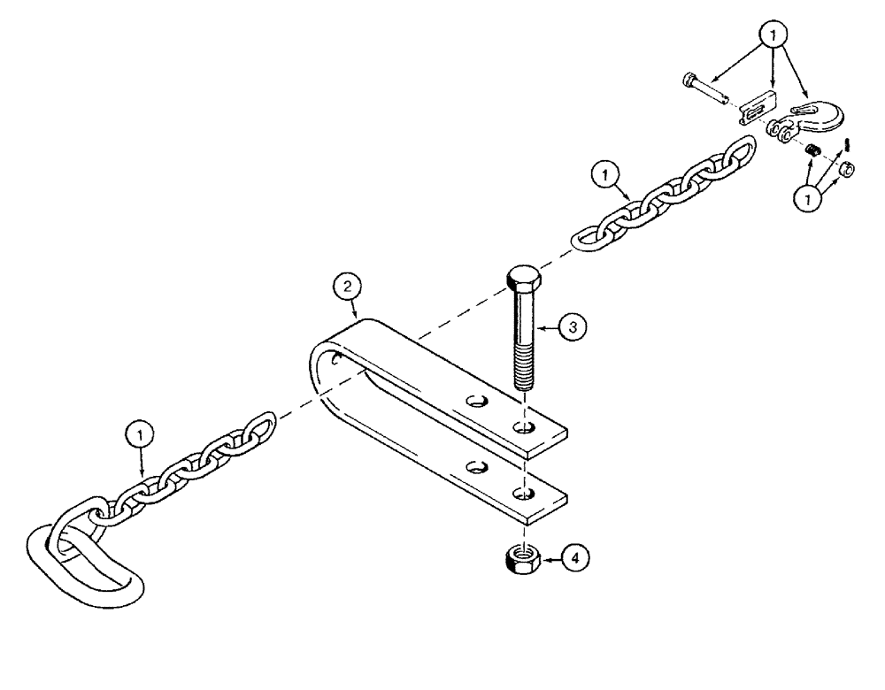 Схема запчастей Case IH 770 - (09-21) - SAFETY CHAIN (09) - CHASSIS/ATTACHMENTS