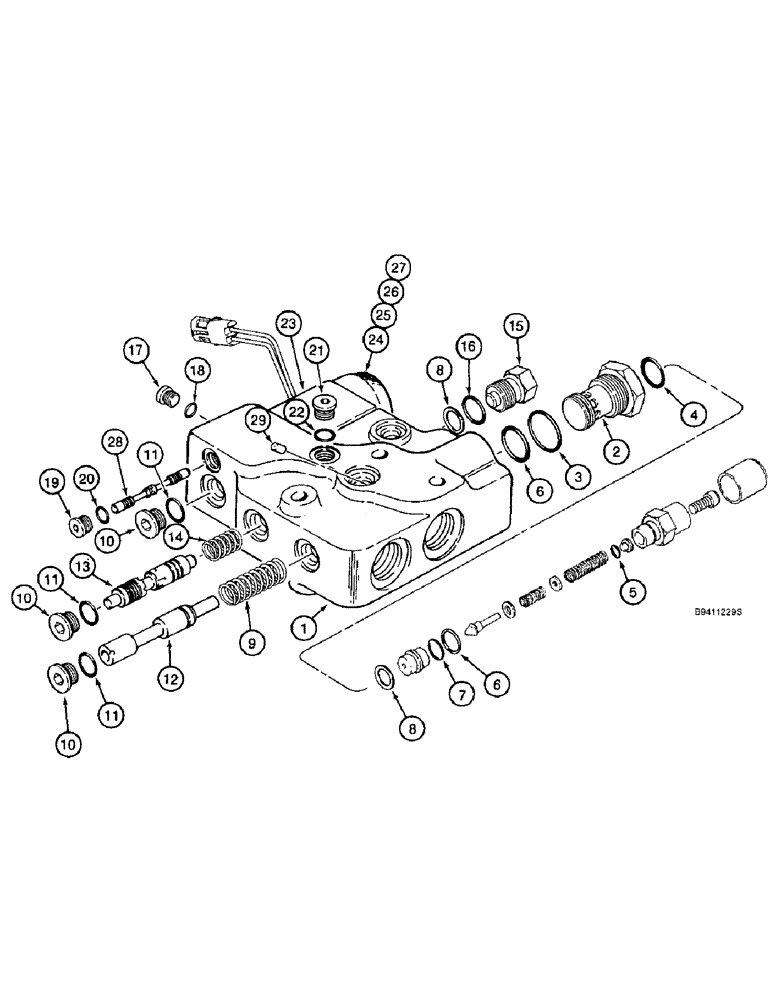 Схема запчастей Case IH 2188 - (8-46) - REEL DRIVE VALVE ASSEMBLY (07) - HYDRAULICS