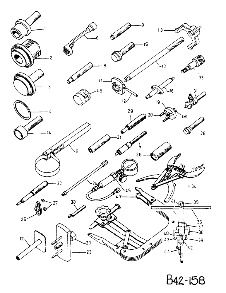 Схема запчастей Case IH 785 - (12-041) - SERVICE TOOLS Power