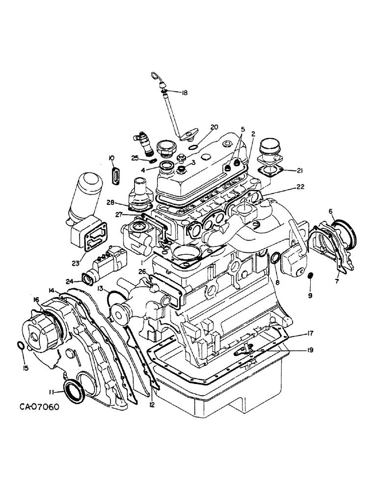 Схема запчастей Case IH 284 - (12-36) - POWER, DIESEL ENGINE, NISSAN, ENGINE OVERHAUL PACKAGE Power