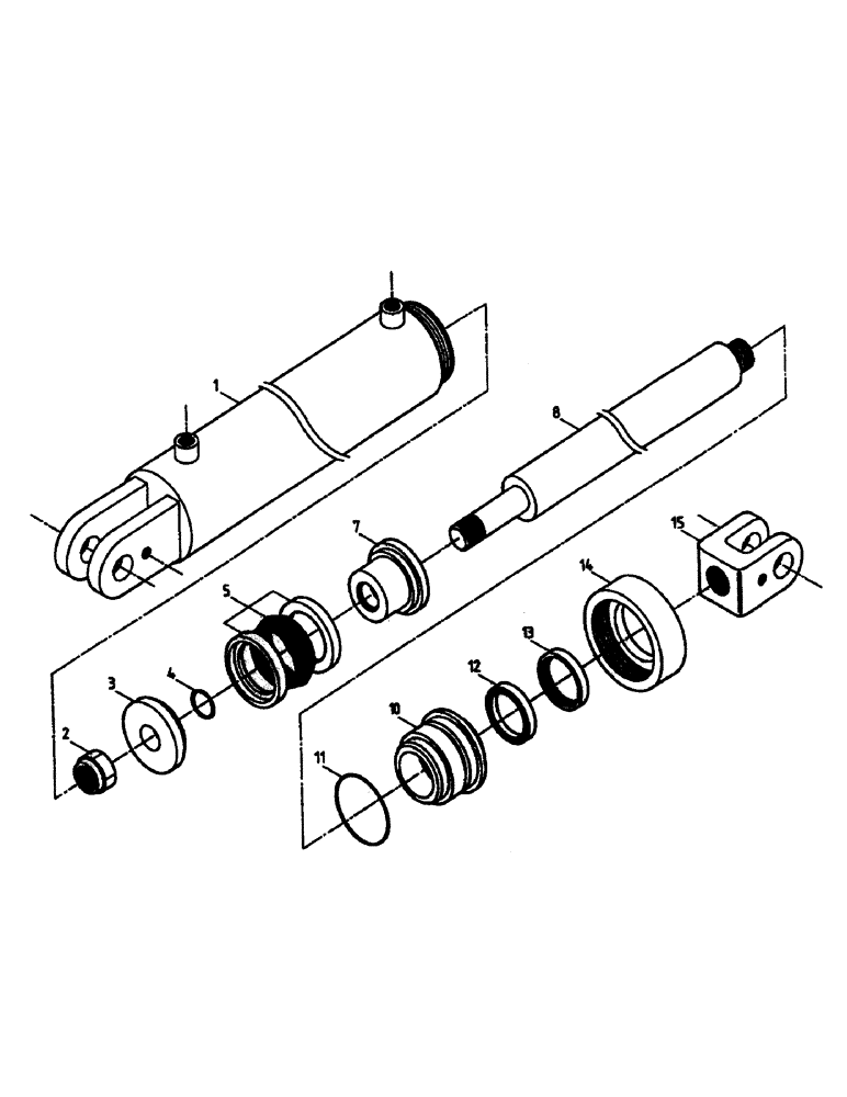 Схема запчастей Case IH 7700 - (B02-01) - HYDRAULIC CYLINDER, TOPPER ARMS Hydraulic Components & Circuits