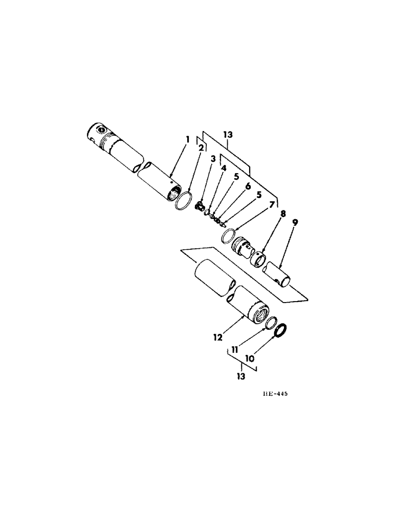 Схема запчастей Case IH 210 - (F-16) - HYDRAULICS SYSTEM, REEL LIFT MASTER HYDRAULIC CYLINDER, PRIOR TO SERIAL NUMBER 3700 (07) - HYDRAULIC SYSTEM