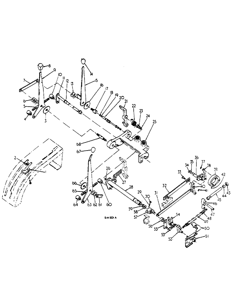 Схема запчастей Case IH 685 - (10-030) - DRAFT CONTROL LINKAGE (07) - HYDRAULICS