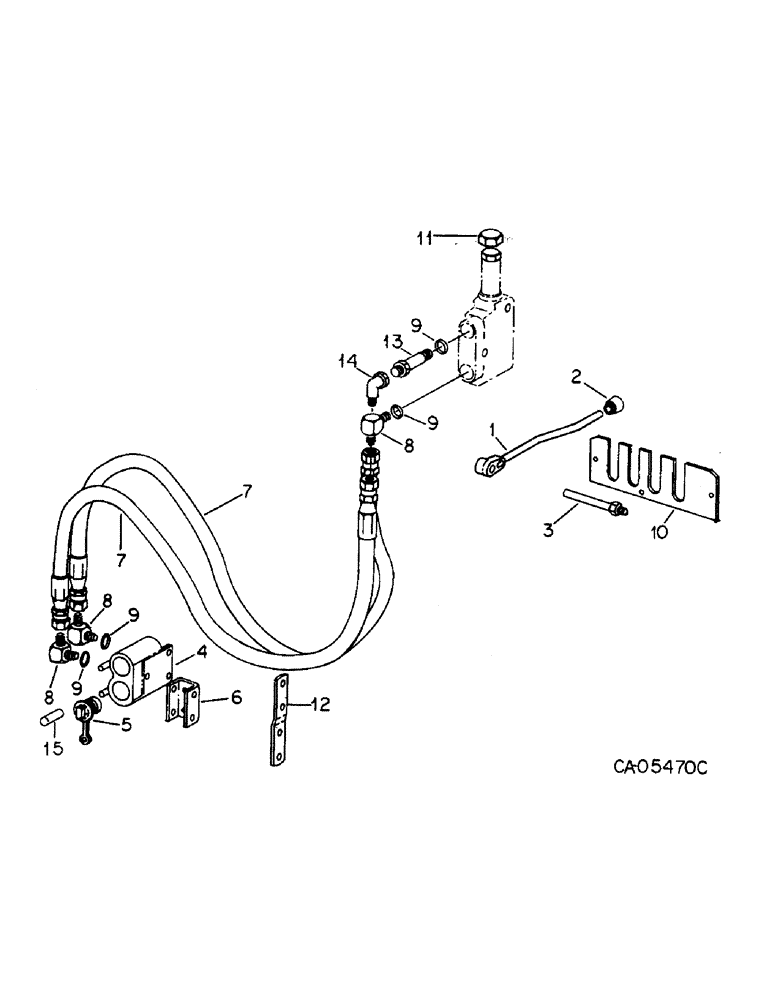 Схема запчастей Case IH 4586 - (10-25) - HYDRAULICS, FOURTH VALVE AND CONNECTIONS, FOR FOUR AUXILIARY VALVES, 4586 TRACTORS (07) - HYDRAULICS