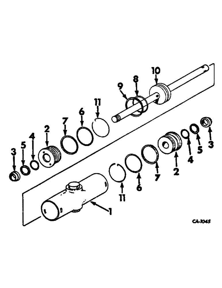 Схема запчастей Case IH 574 - (10-010) - POWER STEERING CYLINDER (07) - HYDRAULICS