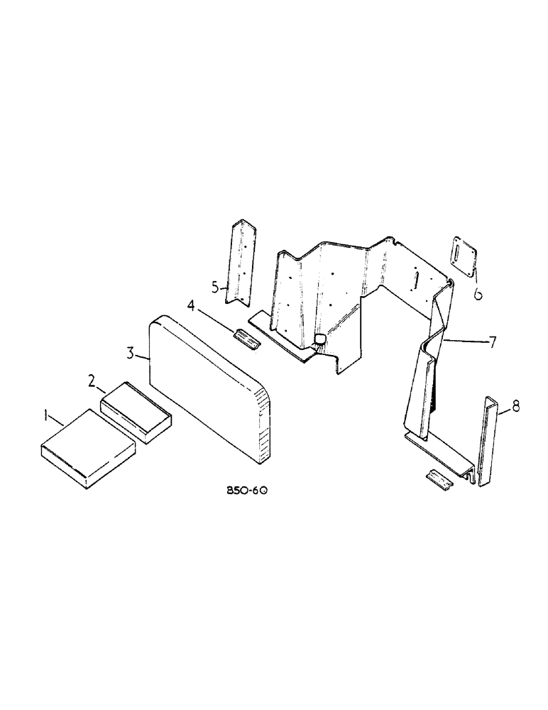 Схема запчастей Case IH 684 - (13-052) - INSULATORS, SAFETY CAB (05) - SUPERSTRUCTURE