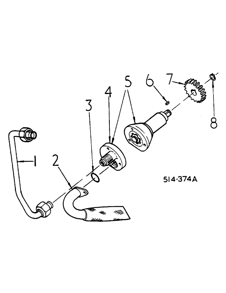 Схема запчастей Case IH 584 - (10-014) - HYDRAULIC LUB PUMP, SYNCHROMESH DRIVE (07) - HYDRAULICS