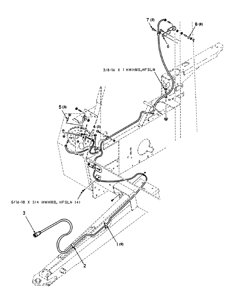 Схема запчастей Case IH 8450 - (040) - ELECTRICAL SENSOR AND ACTUATOR ASSEMBLY, SERIAL NUMBER CFH0015001 THROUGH 0015274 (06) - ELECTRICAL