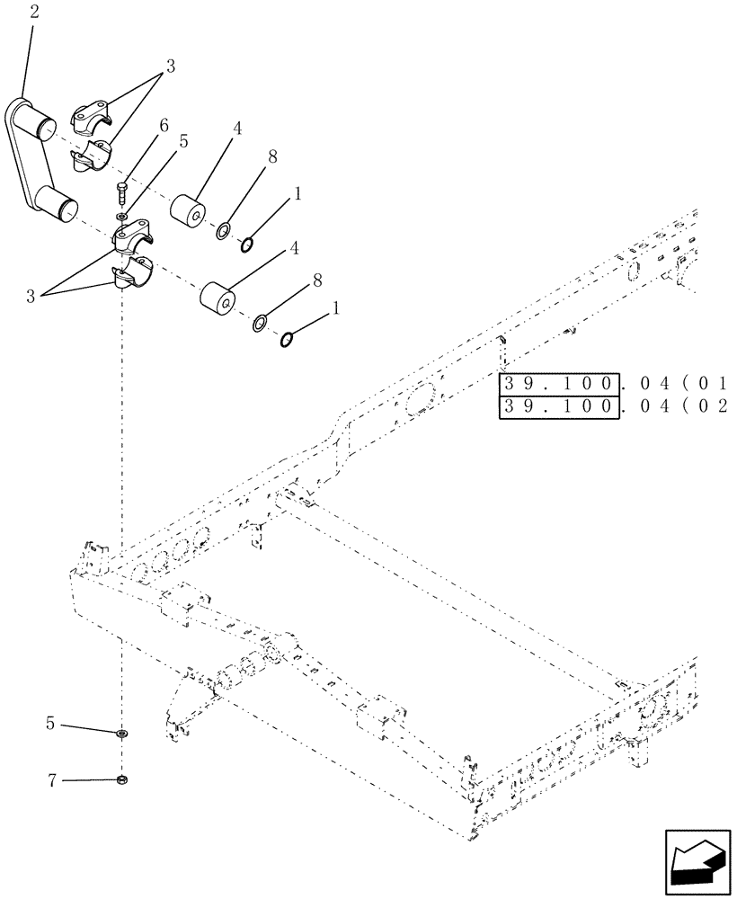 Схема запчастей Case IH 9010 - (74.110.03) - GRAIN PAN DRIVE (74) - CLEANING