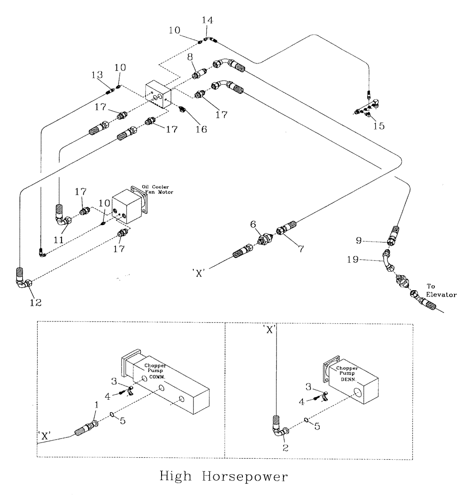 Схема запчастей Case IH 7700 - (B06[42]) - HYDRAULIC CIRCUIT {REMOTE OIL COOLER} Hydraulic Components & Circuits